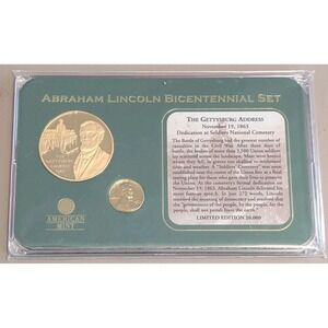Abraham Lincoln Bicentennial Set - Gettysburg Address - American Mint Series
